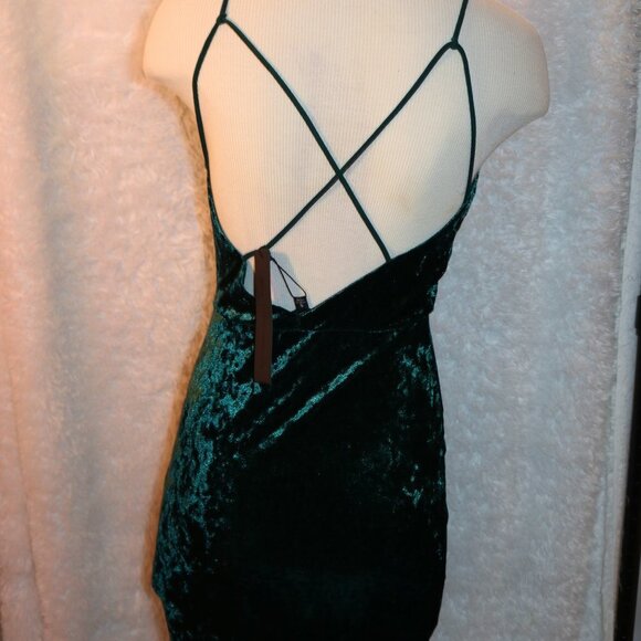 Symphony cocktail dress NWT small emerald green - Picture 4 of 7